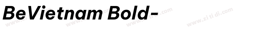 BeVietnam Bold字体转换